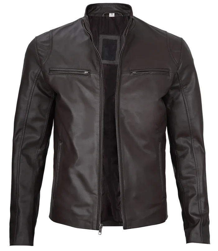 mens dark brown clinton jacket