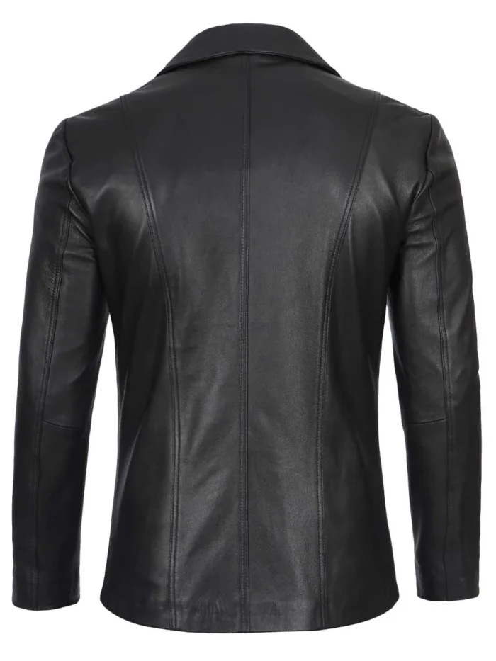 Men's Surrey Black Leather Blazer
